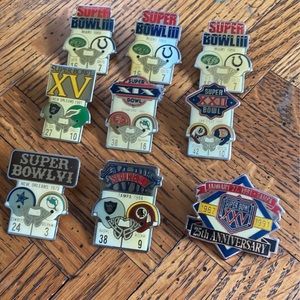 NFL Super Bowl hat pins
